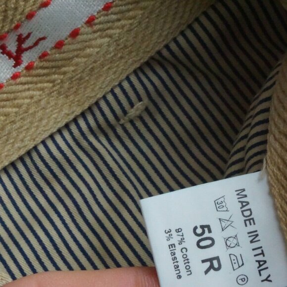 Isaia Napoli Bermuda Khaki Brown Patterned Cotton Blend Shorts 50R BRAND NEW - Picture 4 of 7